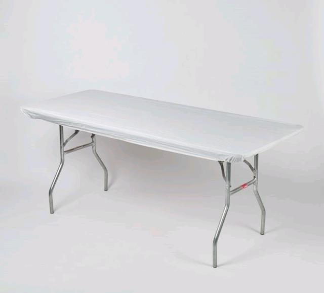 Where to find 8 WHITE PLASTIC TABLE COVER in Canton