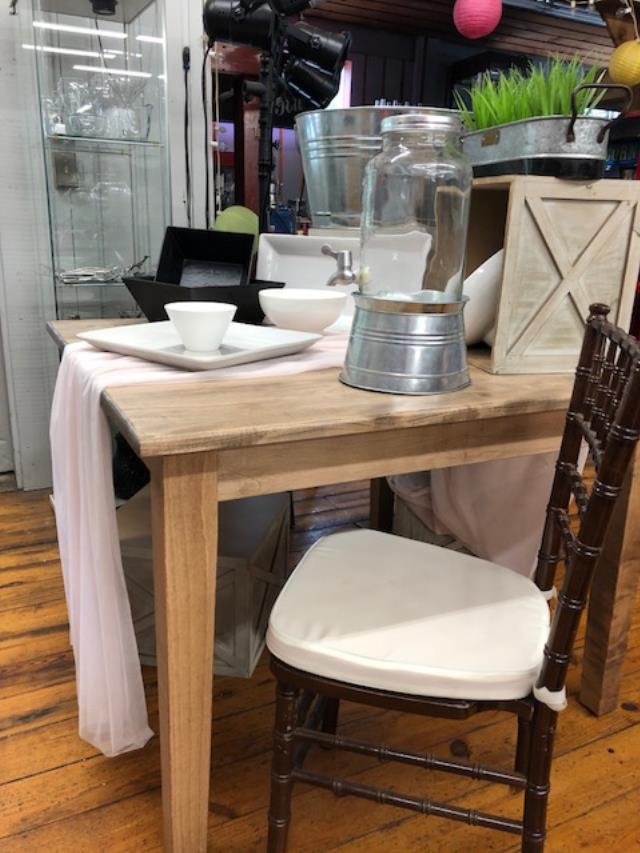 Rental store for FARM TABLE 42X42 SQUARE in Canton CT