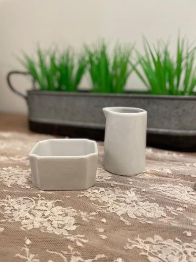 Rental store for SUGAR CREAMER SET-WHITE CERAMIC in Canton CT